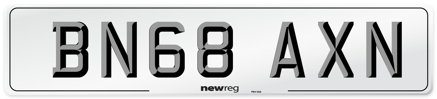 BN68 AXN Number Plate from New Reg